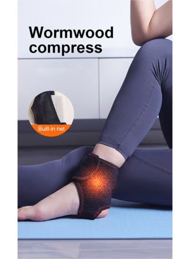 مدلك الكاحل العلاجي بالتسخين لتخفيف ضغط المفاصل، لفافة كاحل كهربائية مع 3 مستويات للحرارة، قابلة لإعادة الشحن من النوع C، تشغيل بزر واحد - Image 2